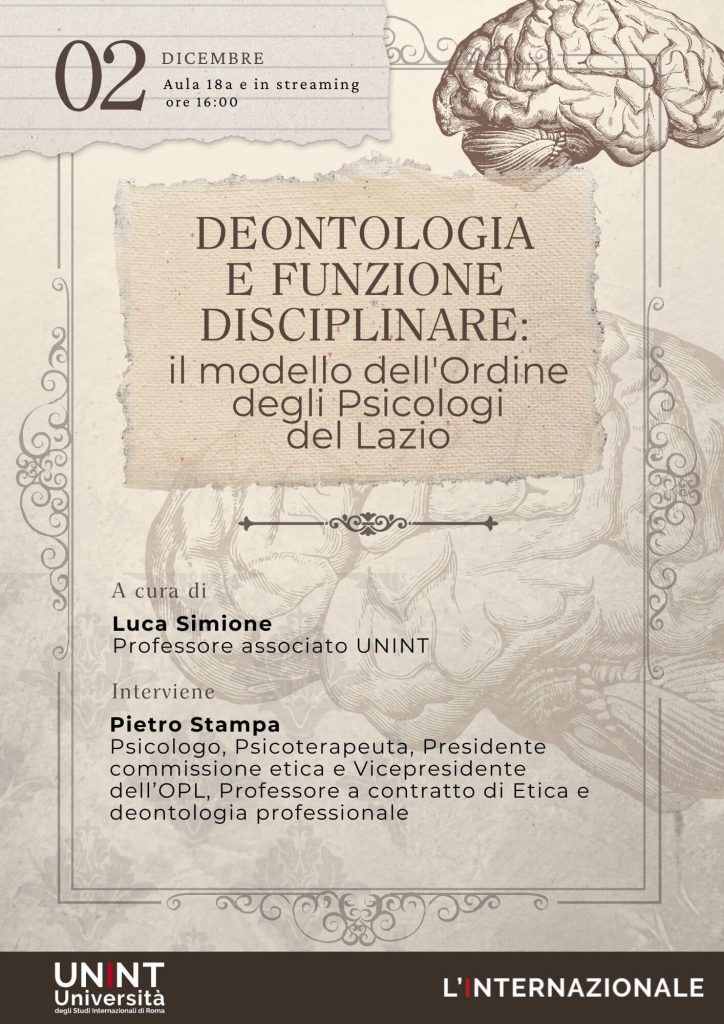 Deontologia e funzione disciplinare: il modello dell'Ordine degli Psicologi del Lazio