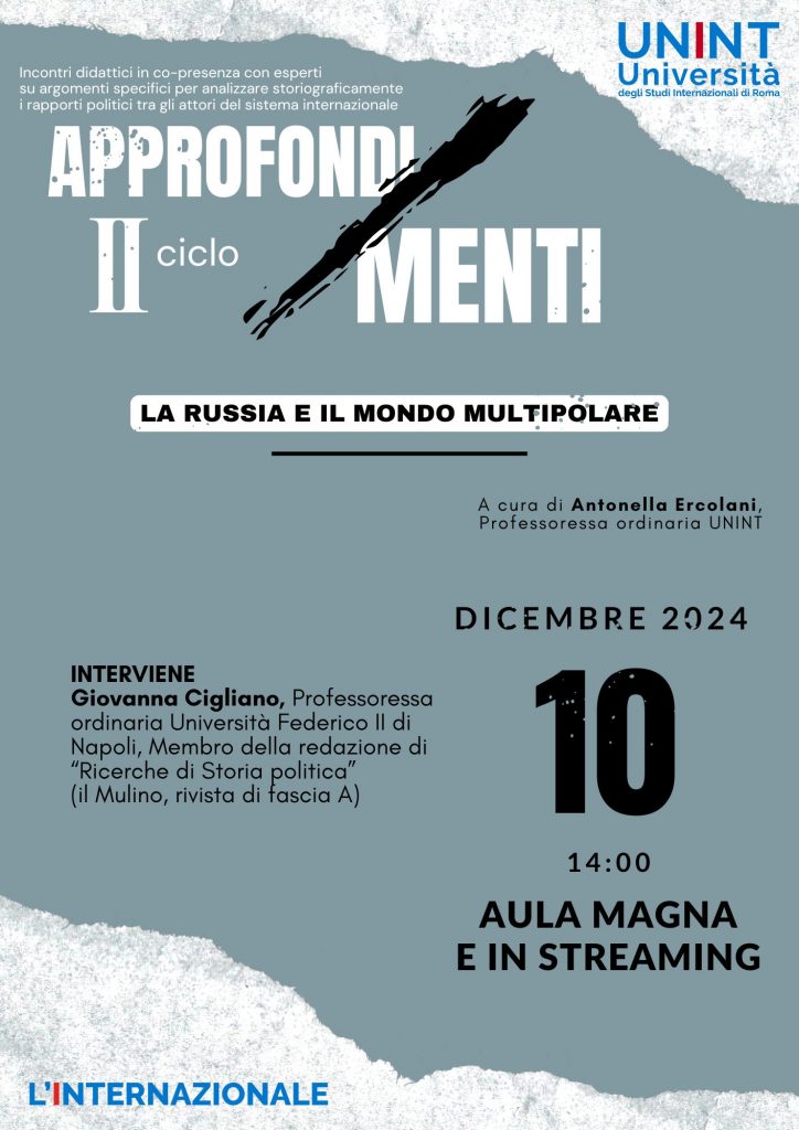 Ciclo Approfondi/MENTI: La Russia e il mondo multipolare