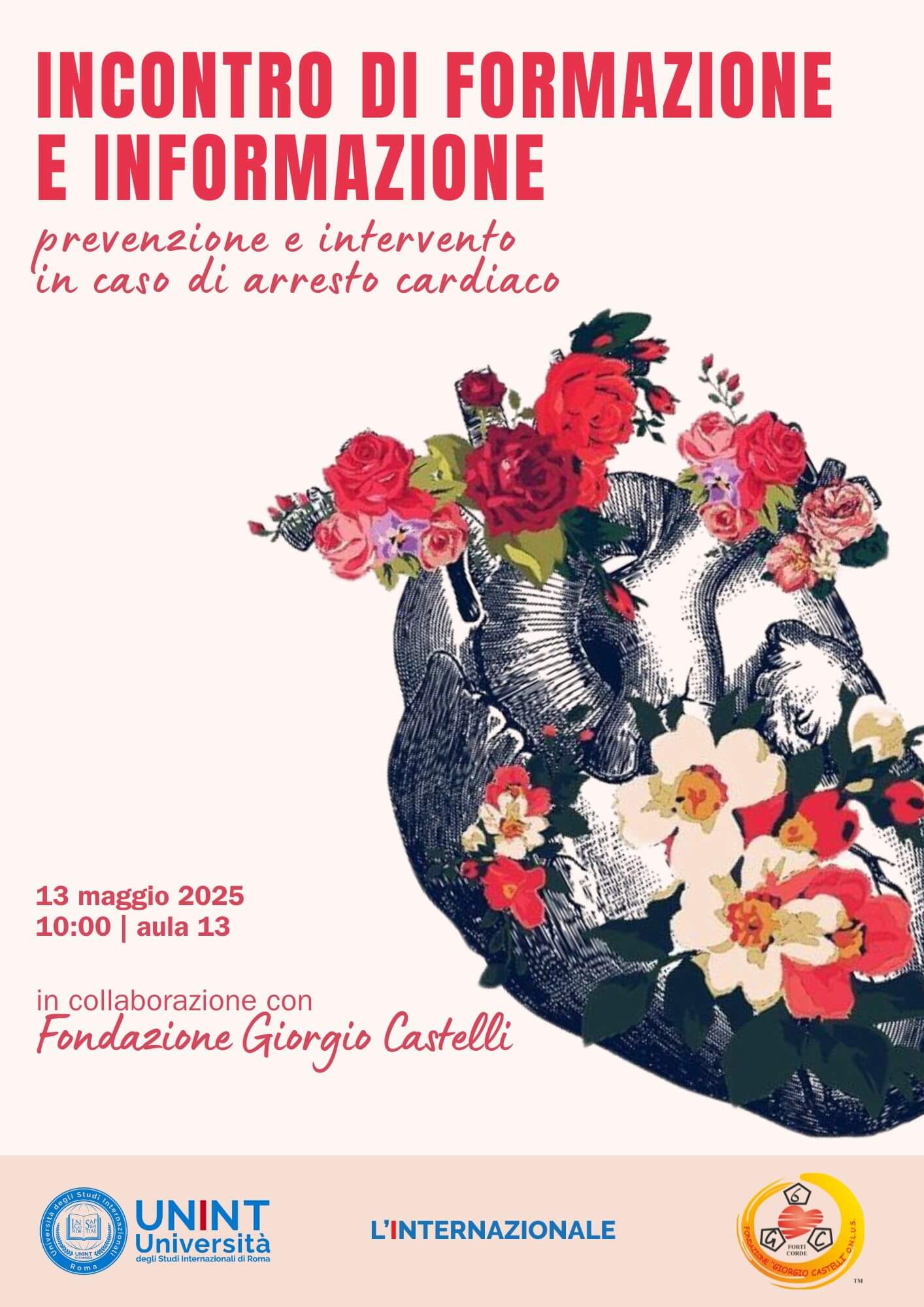 Locandina dell'evento Incontro di formazione e informazione: prevenzione e intervento in caso di arresto cardiaco